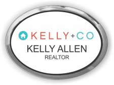 (image for) Kelly & Co. Oval Executive Silver Other badge
