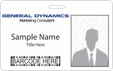 (image for) General Dynamics Barcode ID Horizontal badge