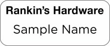 (image for) Rankin's Hardware Standard White badge