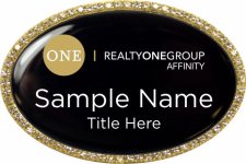 (image for) Realty ONE Group Affinity Oval Bling Gold badge