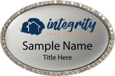 (image for) INTEGRITY Oval Bling Silver Other badge