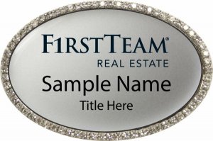 (image for) F1rst Team Real Estate Oval Bling Silver badge