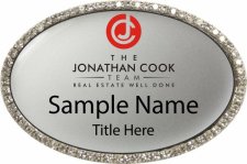 (image for) Keller Williams with The Jonathan Cook Team Oval Bling Silver badge