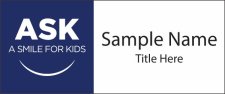 (image for) A Smile for Kids Standard White Square Corner badge