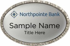 (image for) Northpointe Bank Oval Bling Silver badge