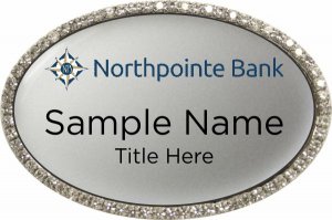 (image for) Northpointe Bank Oval Bling Silver badge