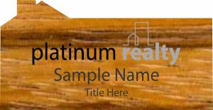 (image for) Platinum Realty Shaped Zebrawood Laser Engraved badge