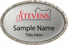 (image for) Stevens Property Group Oval Bling Silver badge
