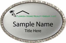 (image for) Florida Home Realty Group, LLC Oval Bling Silver badge