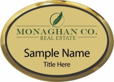 (image for) Monaghan Co. Real Estate Oval Executive Gold badge