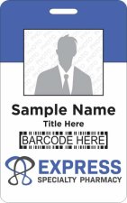 (image for) Express Specialty Pharmacy Barcode ID Vertical badge