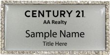 (image for) Century 21 AA Realty Bling Silver badge