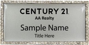 (image for) Century 21 AA Realty Bling Silver badge