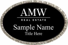 (image for) AMW Real Estate Oval Bling Silver badge