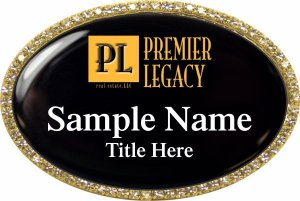 (image for) Premier Legacy Real Estate Oval Bling Gold Other badge