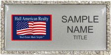 (image for) Hall American Realty Bling Silver badge