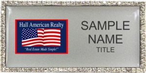 (image for) Hall American Realty Bling Silver badge