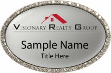 (image for) Visionary Realty Group Oval Bling Silver badge