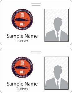 (image for) Nassau County Elevator Photo ID Horizontal Double Sided badge