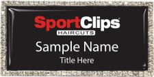 (image for) SportClips Haircuts Bling Silver Other badge