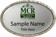 (image for) Mid Carolina Regional Association Oval Bling Silver badge