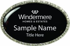 (image for) Windermere Homes & Estates Oval Bling Silver Other badge