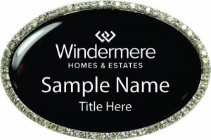 (image for) Windermere Homes & Estates Oval Bling Silver Other badge