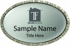 (image for) Keller Williams Tina Friar Oval Bling Silver badge