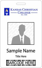 (image for) Kansas Christian College Barcode ID Vertical badge