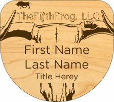 (image for) TheFifthFrog, llc Shaped Maple badge