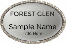 (image for) Forest Glen Oval Bling Silver badge