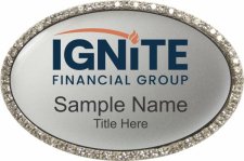 (image for) IGNiTE Financial Group Oval Bling Silver badge