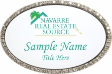 (image for) Navarre Real Estate Source Oval Bling Silver Other badge