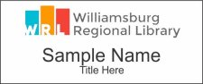 (image for) Williamsburg Regional Library Standard Other Square Corner badge