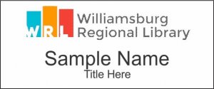 (image for) Williamsburg Regional Library Standard Other Square Corner badge