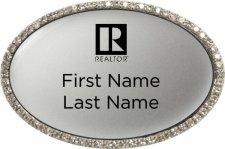 (image for) AMBERWOOD REALITY Oval Bling Silver badge