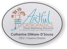 (image for) Artful Orthopaedics Visual Marketing Solutions Oval Silver badge