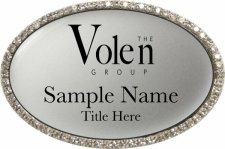 (image for) The Volen Group Oval Bling Silver badge