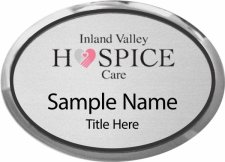 (image for) Inland Valley Hospice Oval Executive Silver badge