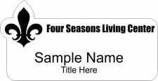 (image for) Four Seasons Living Center Shaped White badge