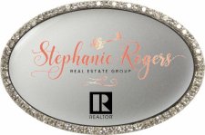 (image for) Stephanie Rogers Real Estate Group Oval Bling Silver badge