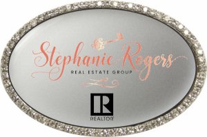 (image for) Stephanie Rogers Real Estate Group Oval Bling Silver badge