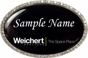 (image for) Weichert Realtors Oval Bling Silver Other badge