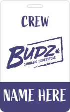 (image for) Budz Superstore ID Vertical badge - Purple