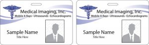 (image for) MEDICAL IMAGING Photo ID Horizontal Double Sided badge