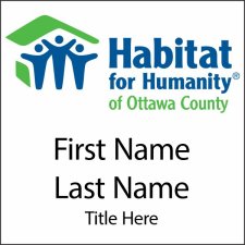 (image for) Habitat for Humanity of Ottawa County Square White badge