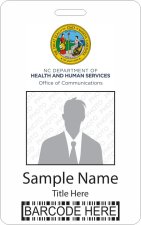 (image for) NC Department of Health and Human Services Barcode ID Horizontal badge
