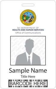 (image for) NC Department of Health and Human Services Barcode ID Horizontal badge