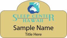 (image for) Sleep Center Hawaii Shaped Gold badge