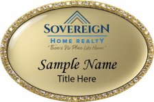 (image for) Sovereign Home Realty Oval Bling Gold badge